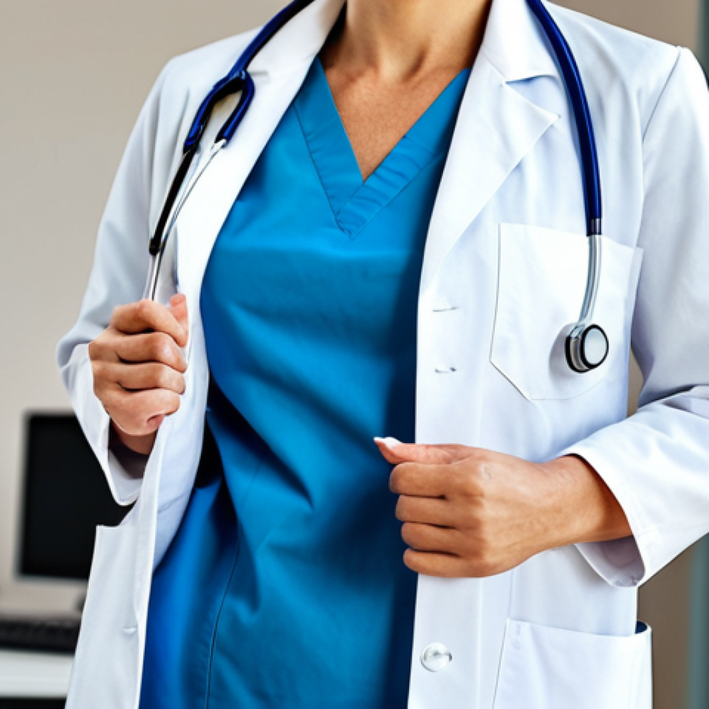 **
"A successful female doctor in a clean, bright hospital office, wearing a professional white coat and stethoscope, fully clothed, appropriate attire, safe for work, perfect anatomy, correct proportions, well-formed hands, natural pose, friendly expression, professional medical photography, high quality, modest, family-friendly."
**