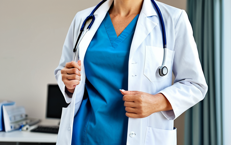 **

"A successful female doctor in a clean, bright hospital office, wearing a professional white coat and stethoscope, fully clothed, appropriate attire, safe for work, perfect anatomy, correct proportions, well-formed hands, natural pose, friendly expression, professional medical photography, high quality, modest, family-friendly."

**